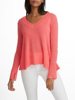 Thumbnail for your product : White + Warren Cashmere Swing V Neck