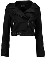 Thumbnail for your product : boohoo Premium Faux Suede Moto Jacket