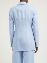 Thumbnail for your product : Joseph Hampson Single Breasted Twill Blazer - Womens - Light Blue