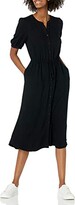 Thumbnail for your product : Amazon Essentials Women's Half-Sleeve Waisted Midi A-Line Dress