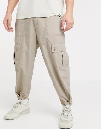 wide leg cargo trousers