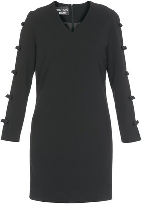 Boutique Moschino Bow Detailed Long-Sleeve Dress