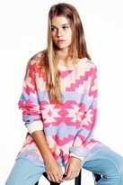Thumbnail for your product : Wildfox Couture Desert Drive Lennon Sweater in Acid Pink