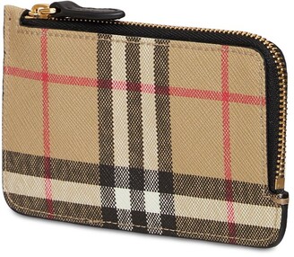 Burberry Somerset Canvas Check Compact Wallet