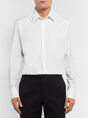 The Row White Jasper Slim-Fit Cotton-Poplin Shirt