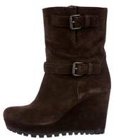 Thumbnail for your product : Prada Sport Suede Wedge Boots