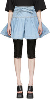 Thumbnail for your product : we11done Blue Denim Miniskirt