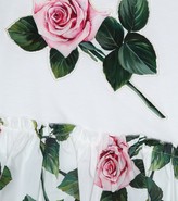 Thumbnail for your product : Dolce & Gabbana Children Appliqued floral cotton T-shirt