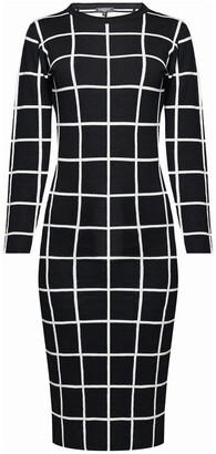 black and white chequered dress