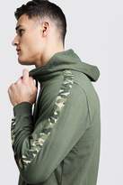 Thumbnail for your product : boohoo Camo Tape Detail Over The Head Hoodie