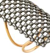Thumbnail for your product : Diane Kordas crystal embellished net pattern ring