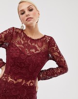 Thumbnail for your product : AX Paris lace long sleeve midi dress
