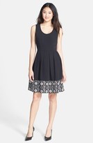 Thumbnail for your product : Chaus Jacquard Border Fit & Flare Dress