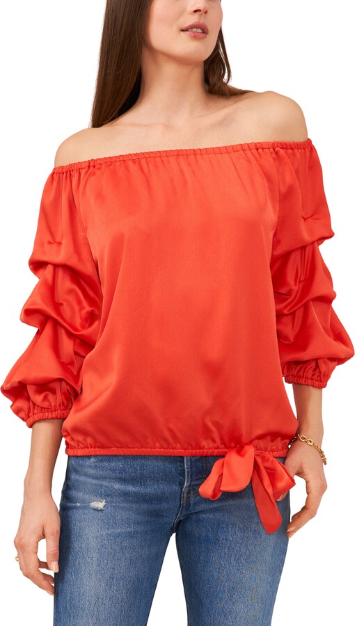 Orange Satin Blouse | Shop the world's largest collection of 