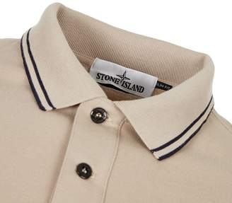 Stone Island Long Sleeve Polo Shirt - Beige