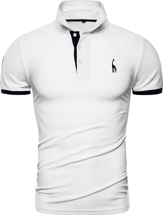 Lyon Becker Men's Slim Fit Polo Shirt T-Shirt Short Sleeve Top 100% ...