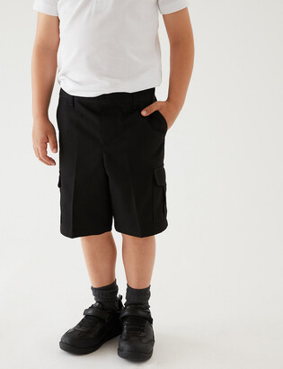 Marks and Spencer 2pk Boys' Regular Leg Cargo School Shorts (2-14 Yrs)