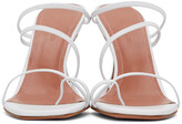 Thumbnail for your product : Amina Muaddi White Naima Heeled Sandals