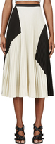 Thumbnail for your product : Proenza Schouler Black & Ivory Pleated Crepe Skirt