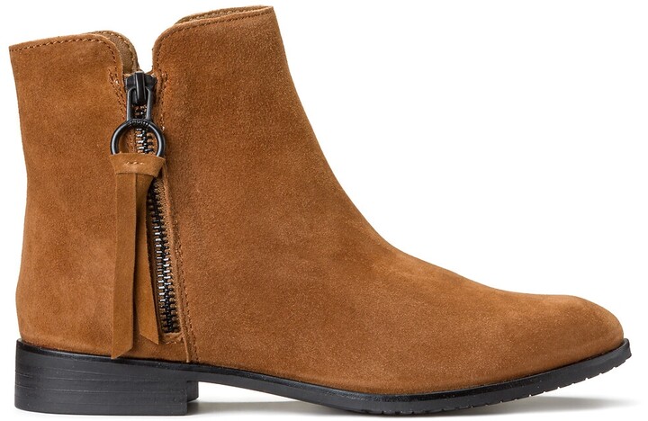 flat suede ankle boots