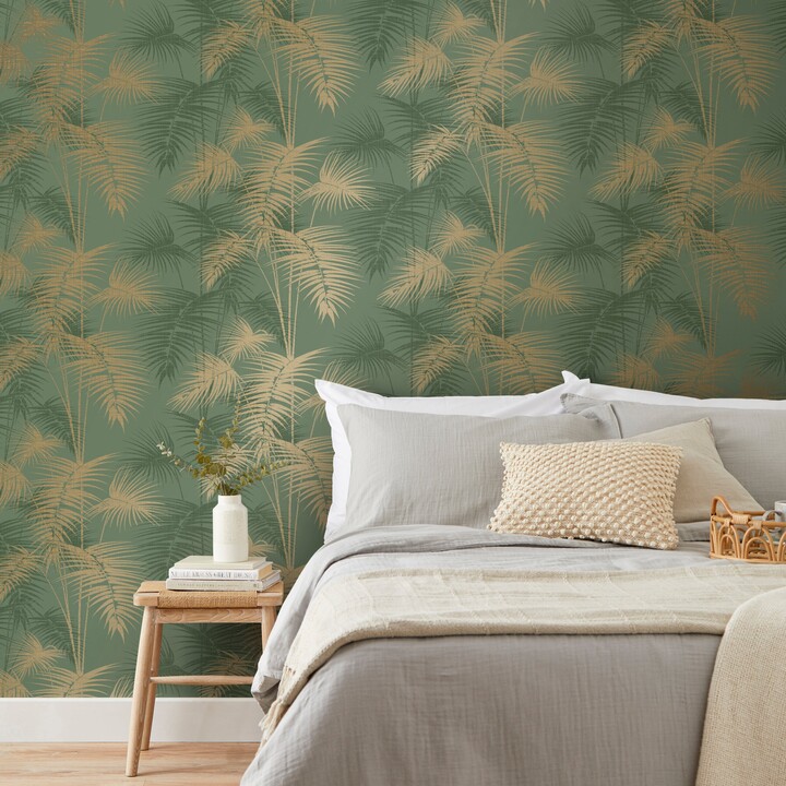 Dunelm Jungle Palm Wallpaper Green ShopStyle