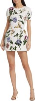 Thumbnail for your product : Oscar de la Renta Crystal Floral-Embroidered Minidress