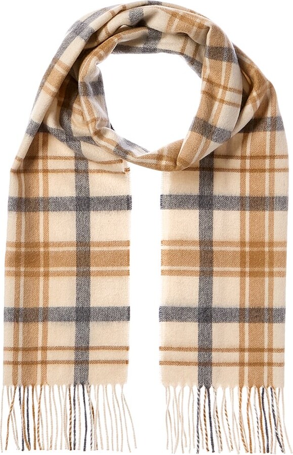 Amicale Cashmere Scottish Plaid Cashmere Scarf