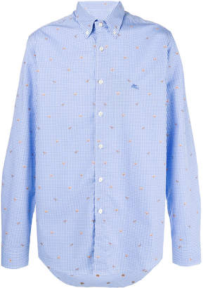 Etro crab embroidered shirt