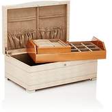 Thumbnail for your product : Barneys New York Basket Weave Jewelry Box - Ivorybone