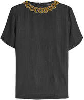 Etro Embroidered and Embellished Top with Silk
