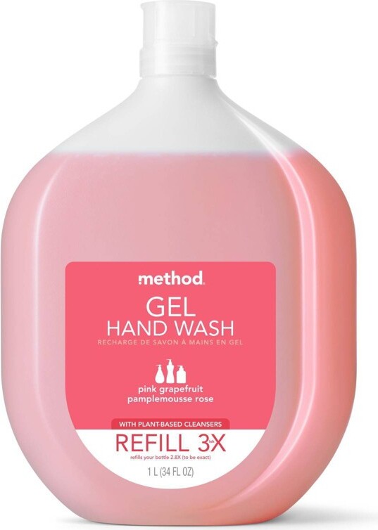 Method Products Gel Hand Soap Refill Pink Grapefruit 34 fl oz ShopStyle Skin Care