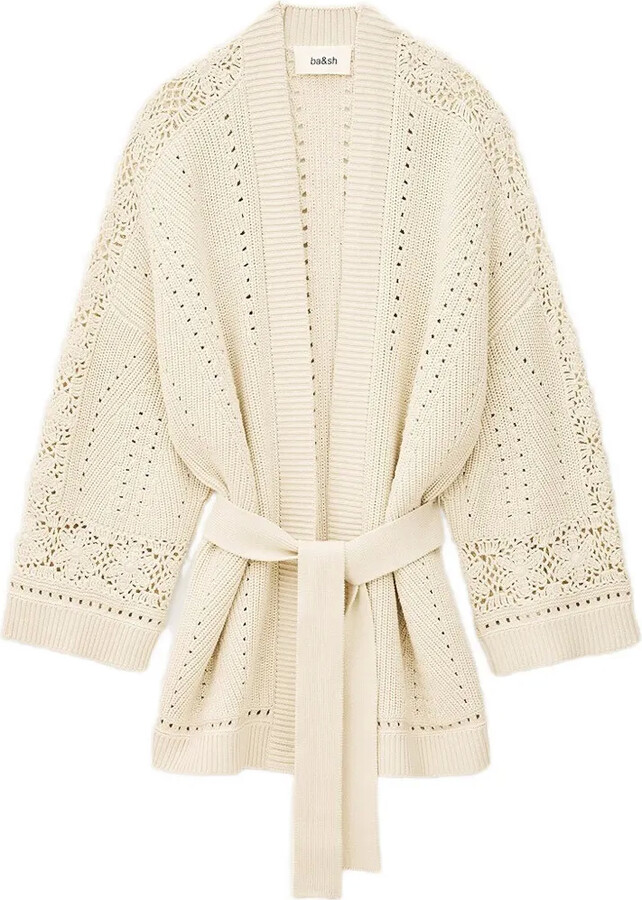 BA&SH Perine crochet belted cardigan