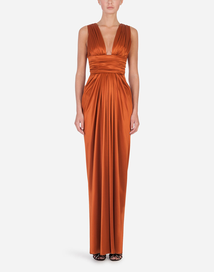 Dolce & Gabbana Long silk dress ShopStyle