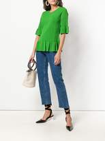 Thumbnail for your product : MICHAEL Michael Kors textured ruffle trim top