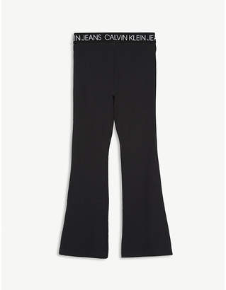 Calvin Klein Jeans Flared cotton-jersey leggings 2-16 years