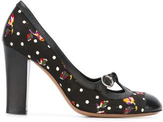 Moschino Pre-Owned floral polka dot pumps