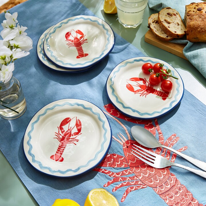 Dunelm Ceramic Lobster Side Plate Red ShopStyle Dinnerware
