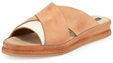 Thumbnail for your product : Alberto Fermani Noli Leather Crisscross Sandal, Tan