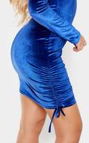 Thumbnail for your product : PrettyLittleThing Cobalt Ruched Long Sleeve Bodycon Dress