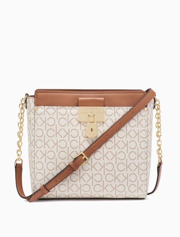 Calvin Klein Camille Monogram Medium Crossbody Bag ShopStyle