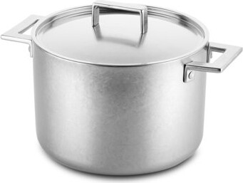 Mepra Deep Pot with Lid Attiva Pewter Stainless Steel