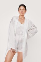 Thumbnail for your product : Nasty Gal Womens Premium Satin Belted Dressing Gown