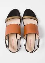 Thumbnail for your product : Paul Smith Women's Tan And Black Leather 'Cleo' Sandals