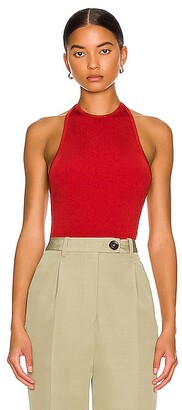Peter Do Knit Halter Top in Red