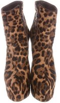 Thumbnail for your product : Christian Louboutin Leopard Platform Ankle Boots