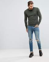 Thumbnail for your product : Farah Mullen Slim Fit Merino Sweater in Green