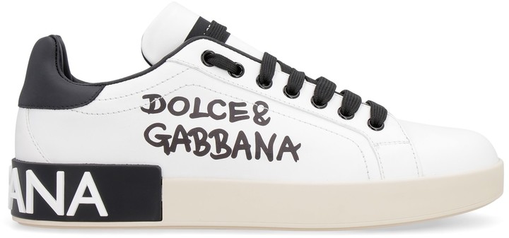 dolce and gabbana logo low top sneakers