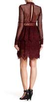 Thumbnail for your product : Romeo & Juliet Couture Mock Neck Long Sleeve Crochet Knit Dress