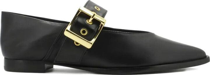 Schutz Buckle-Detail Ballet Flats