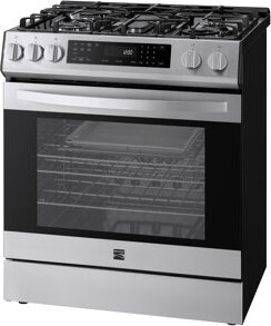 Kenmore 5.6 cu. ft. Front-Control Gas Range with 5 Burners, True Convection, Air Fry and Self-Clean Stainless Steel